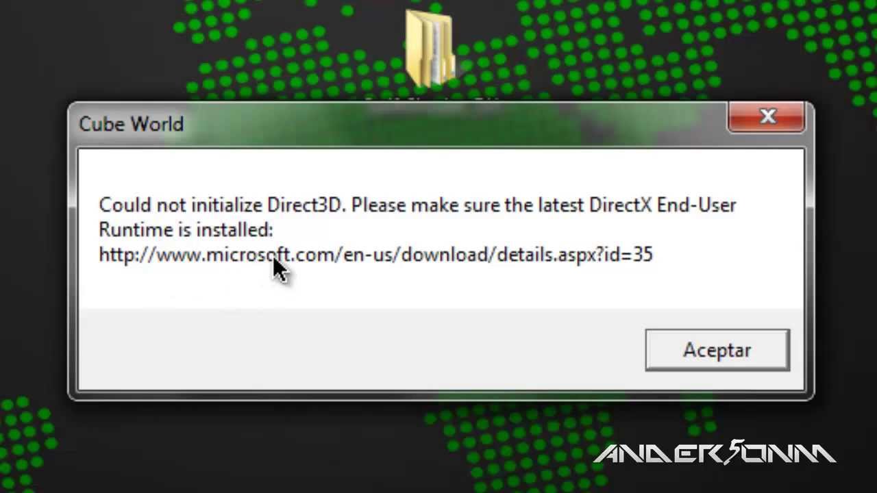could not initialize directx